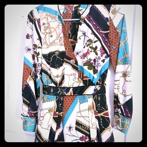 Zara scarf print dress